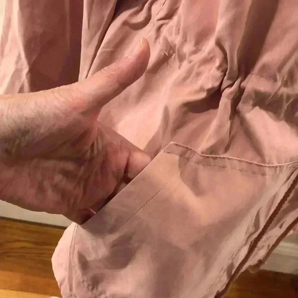 MINE light pink polyester lightweight jacket.  Size M. Full zipper close. - Picture 2 of 11